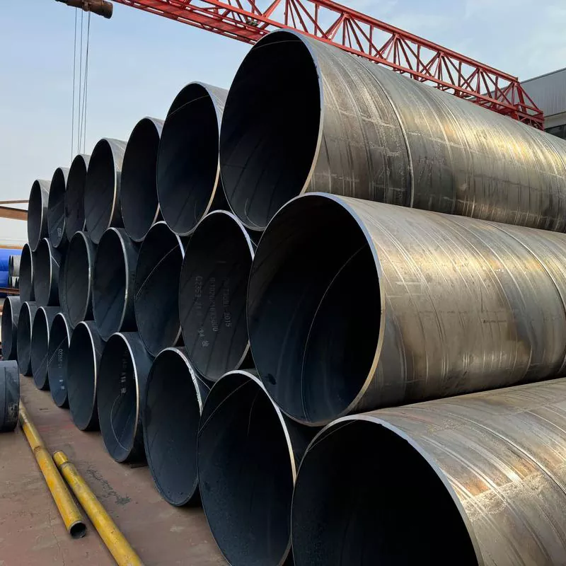 Rura spawana czarną spiralą